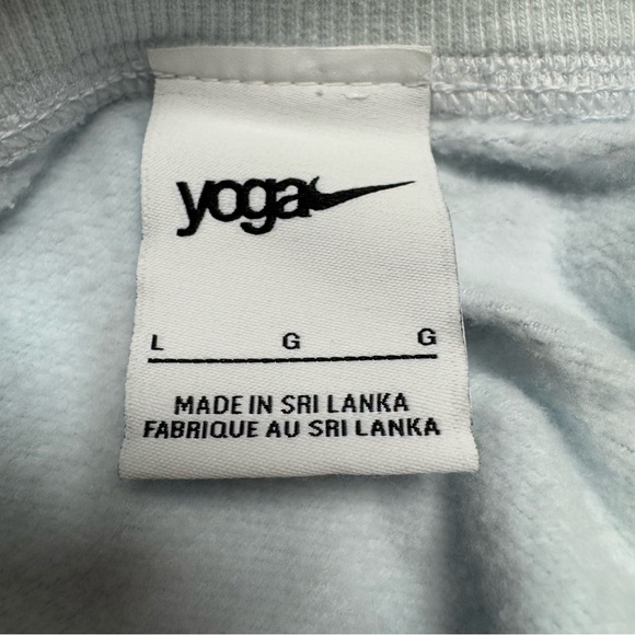 Women’s Nike Yoga Luxe Fleece Jogger Pants -Blue, White Size: Large - Picture 9 of 9